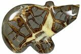 Calcite Crystal Filled, Polished Septarian Bear - Utah #176031-2